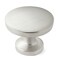 Cauldham Solid Round Kitchen Cabinet Knobs Pulls (1-1/8" Diameter) - Dresser Drawer/Door Hardware - Style R126 - Satin Nickel